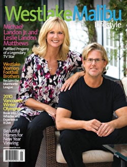 WESTLAKE MALIBU LIFESTYLE JAN-FEB 2010.MICHAEL LANDON JR AND LESLIE LANDON COVER STORY