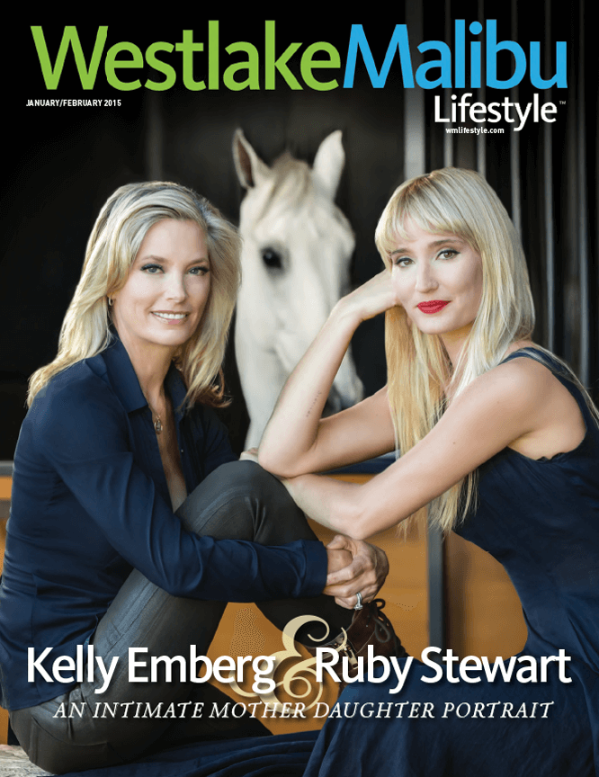 WESTLAKE MALIBU LIFESTYLE JANUARY FEBRUARY 2015. KELLY EMBERG AND RUBY STEWART